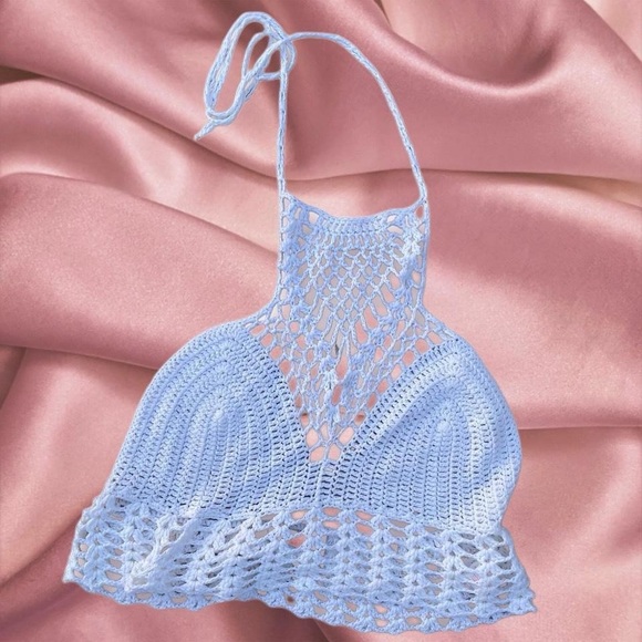 Dainty coquette festival crochet halter top and skirt - Picture 4 of 4